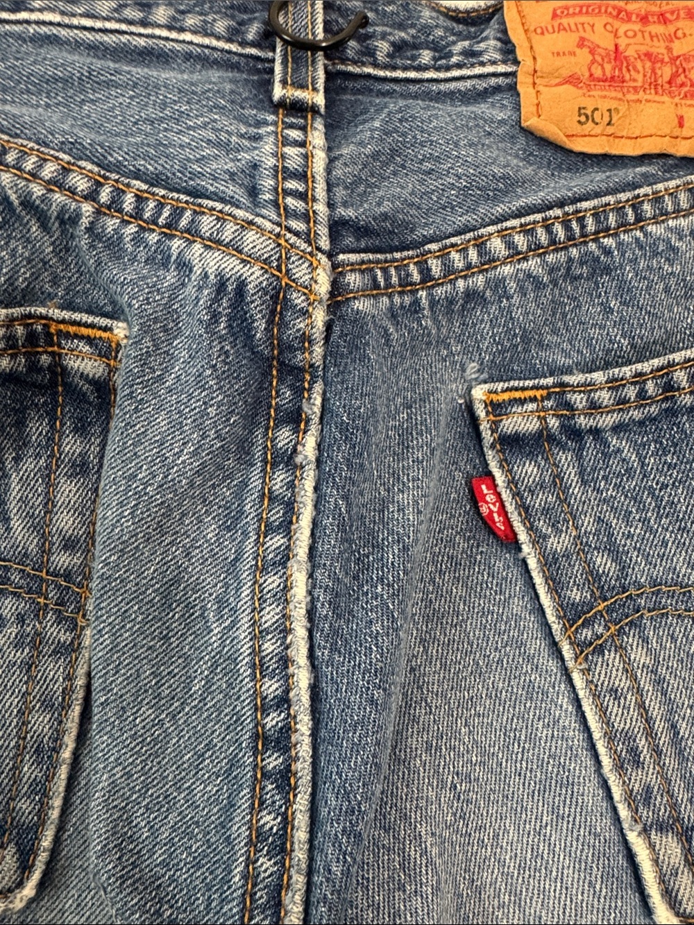 Levi's Womens 501 Vintage Straight-Leg Classic Indigo Denim Jeans Sz 28 - Picture 8 of 8